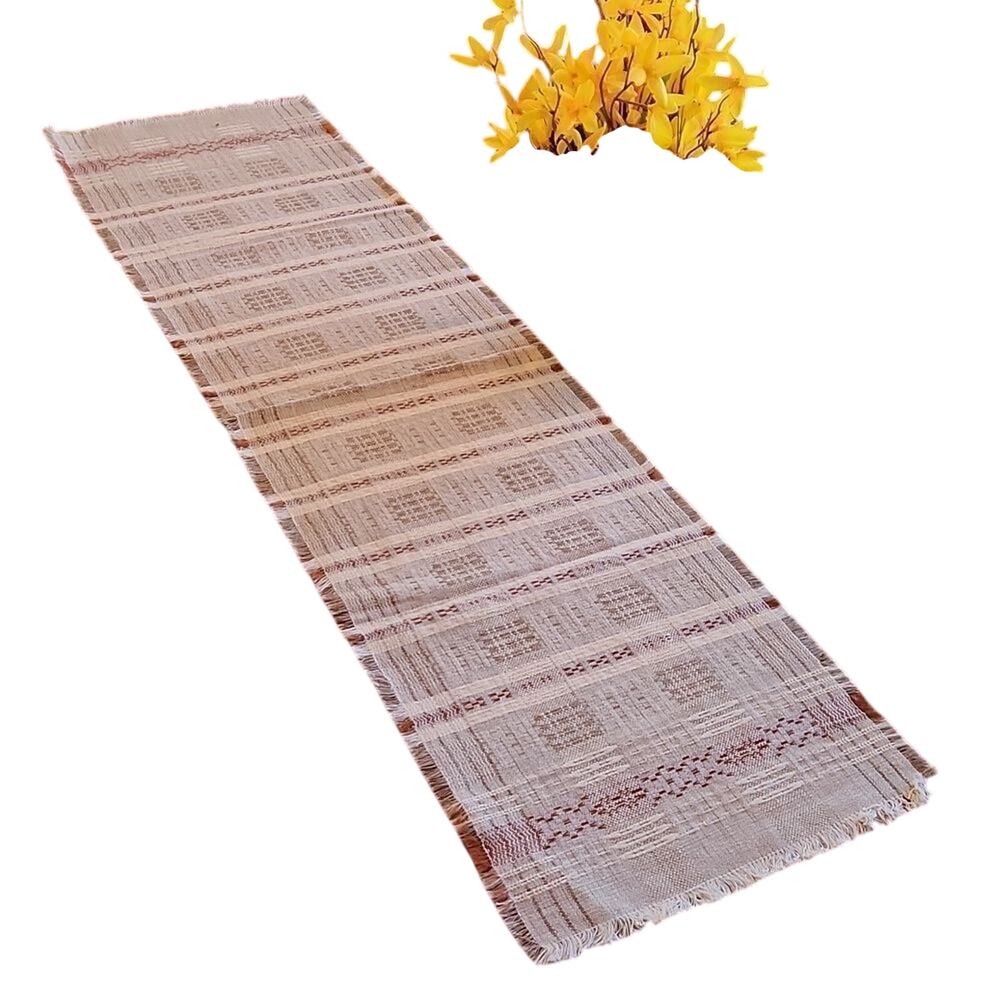 Lithuanian linen woven table runner, new without tag